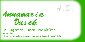 annamaria dusek business card